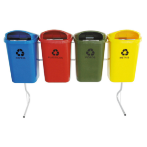 Conjunto Lixeira 4 Cestos 50L